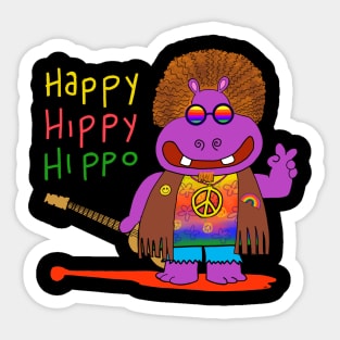 happy hippy hippo Sticker